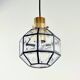 Paire de plafonniers/suspensions en fer et verre transparent du milieu du siècle, Limburg, Allemagne, années 1960