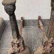 Pair of andirons from the high period with Gothic female heads.