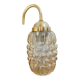 Pair of wall lights in brass and moulded bubble glass, style Helena Tynell.
