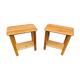 Scandinavian bedside pair Wood pine fir vintage design 1970/1980