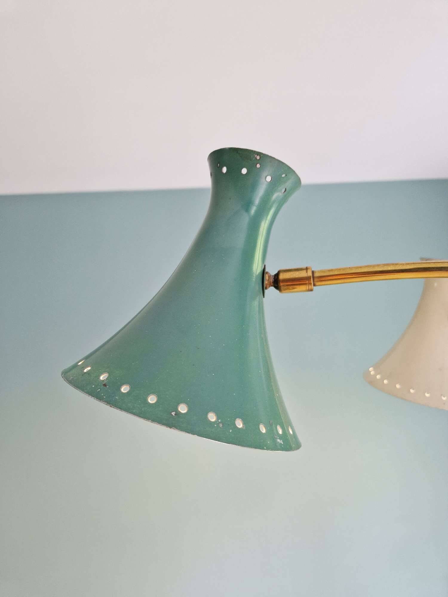 Diabolo articulated chandelier, Italian design, 1950s-60s