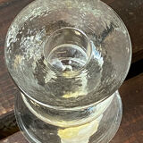 Molded glass candle holder