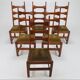 Table à manger brutaliste de style château + 8 chaises
