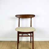 Chaises vintage Hałas beige bouclé - lot de 3