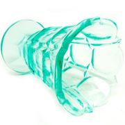 Art Deco vase, uranium crystal, Moser, Czechoslovakia, 1930s
