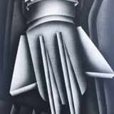 Original lithograph by Jacques POLI, Refinery, 1978