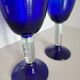 Vintage MCM Covalt Murano Italy Design Wine Glasses - Set of 2 Moderni