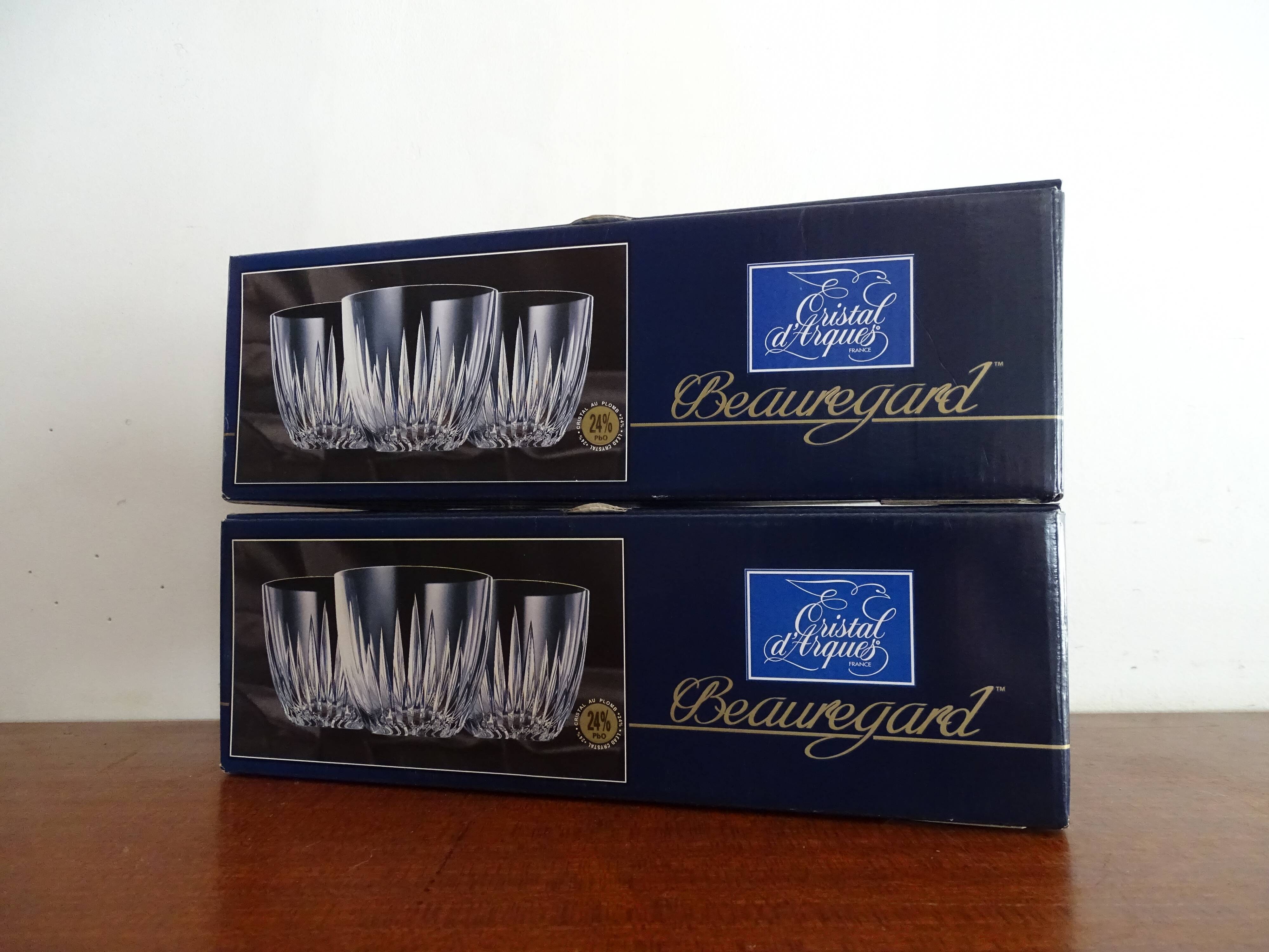 6 verres whisky cristal d'Arques Beauregard en boite