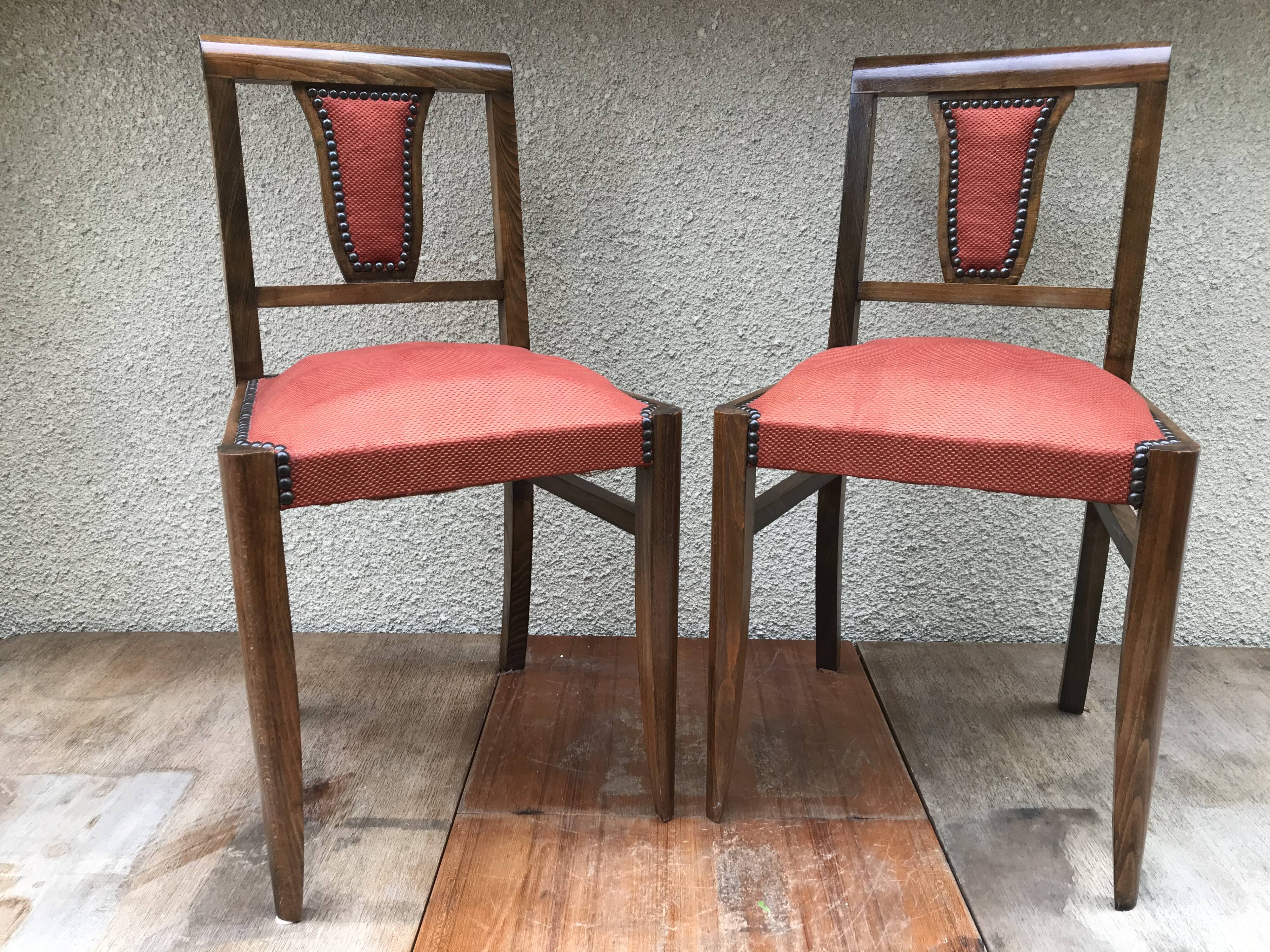 Pair of old chairs art deco