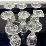 Cabaret set Baccarat 8 glasses and silver plated tray