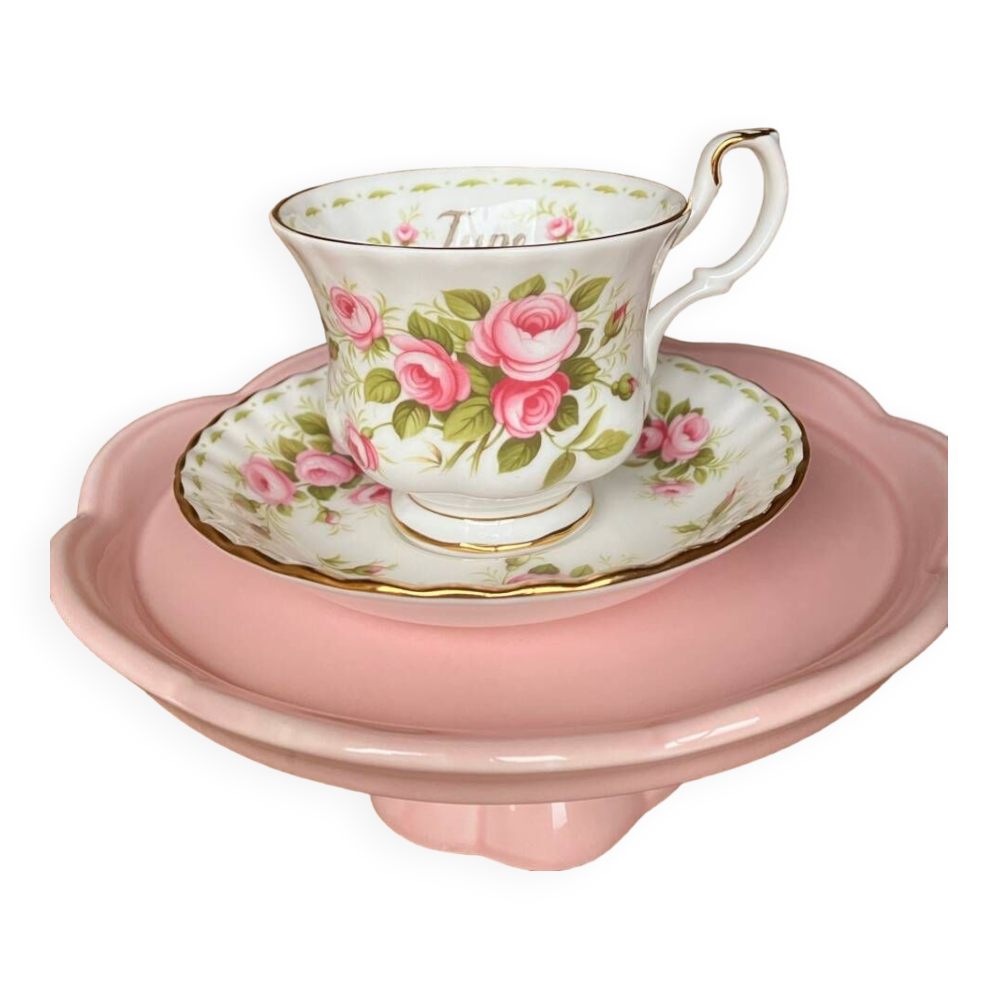 Vintage Royal Albert June porcelain cup and saucer, English manufacture