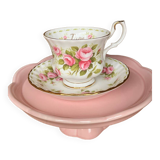 Vintage Royal Albert June porcelain cup and saucer, English manufacture