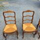 4 Louis XV style chairs in solid oak