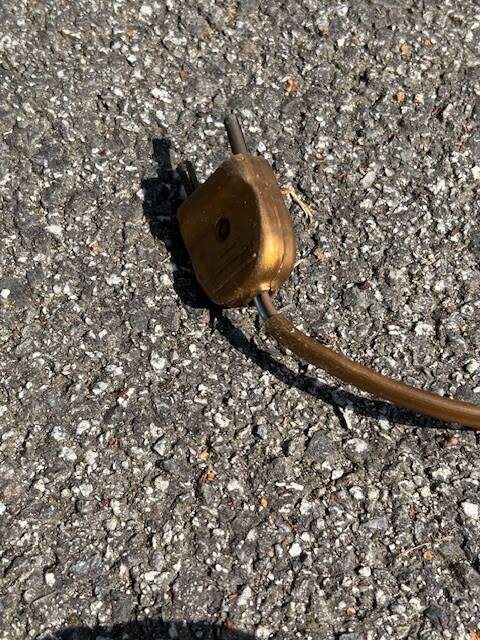 old floor lamp / gilded bronze light fixture / vintage