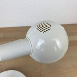 Flexible desk lamp metal white 70s/80s