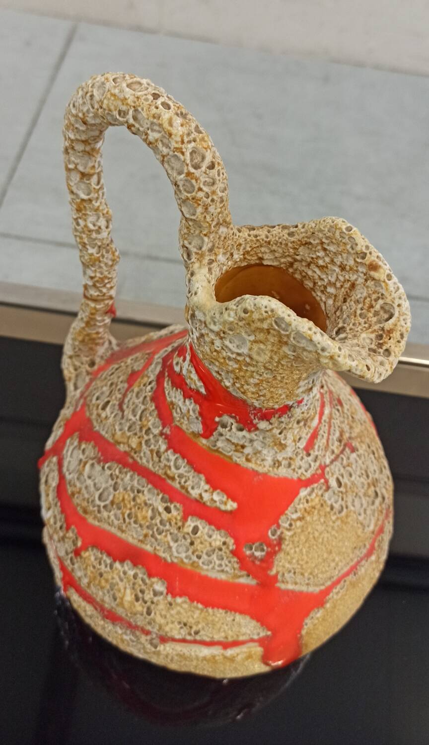 Ceramic vase from Vallauris, 70's