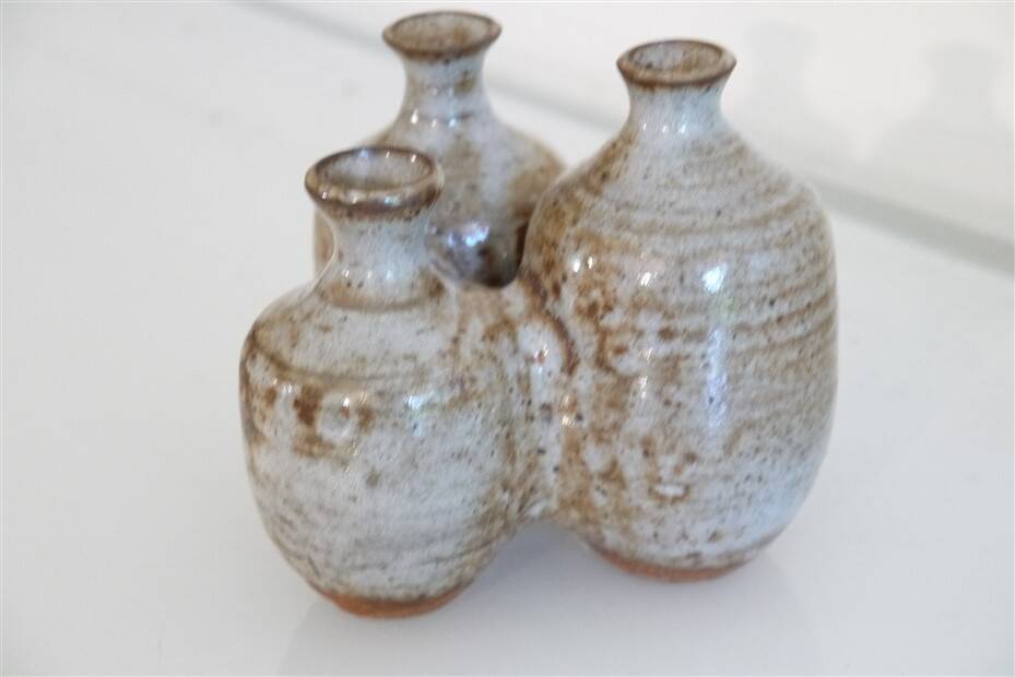 Tripod vase in glazed stoneware 1960