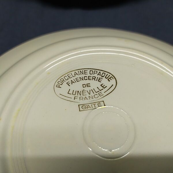 Lunéville Gaïté Porcelain Old Plates Lot of 6 brocanteespritdantan