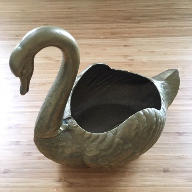 Cygne vide poche en laiton