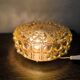 Amber bubble glass round ceiling light Philips 1960