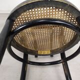 Black canned bistro chairs