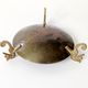 Vintage round brass tray on seahorse feet