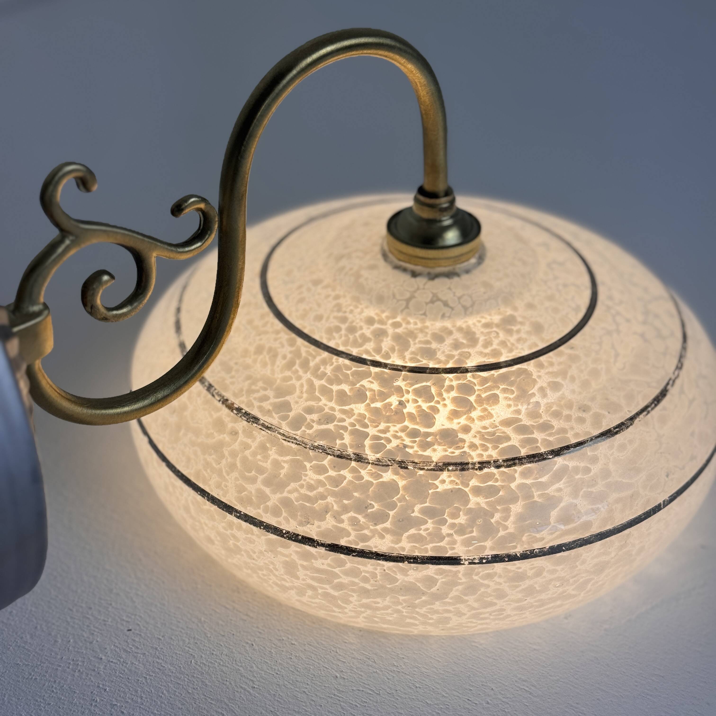 VINTAGE CLICHY GLASS WALL LIGHT