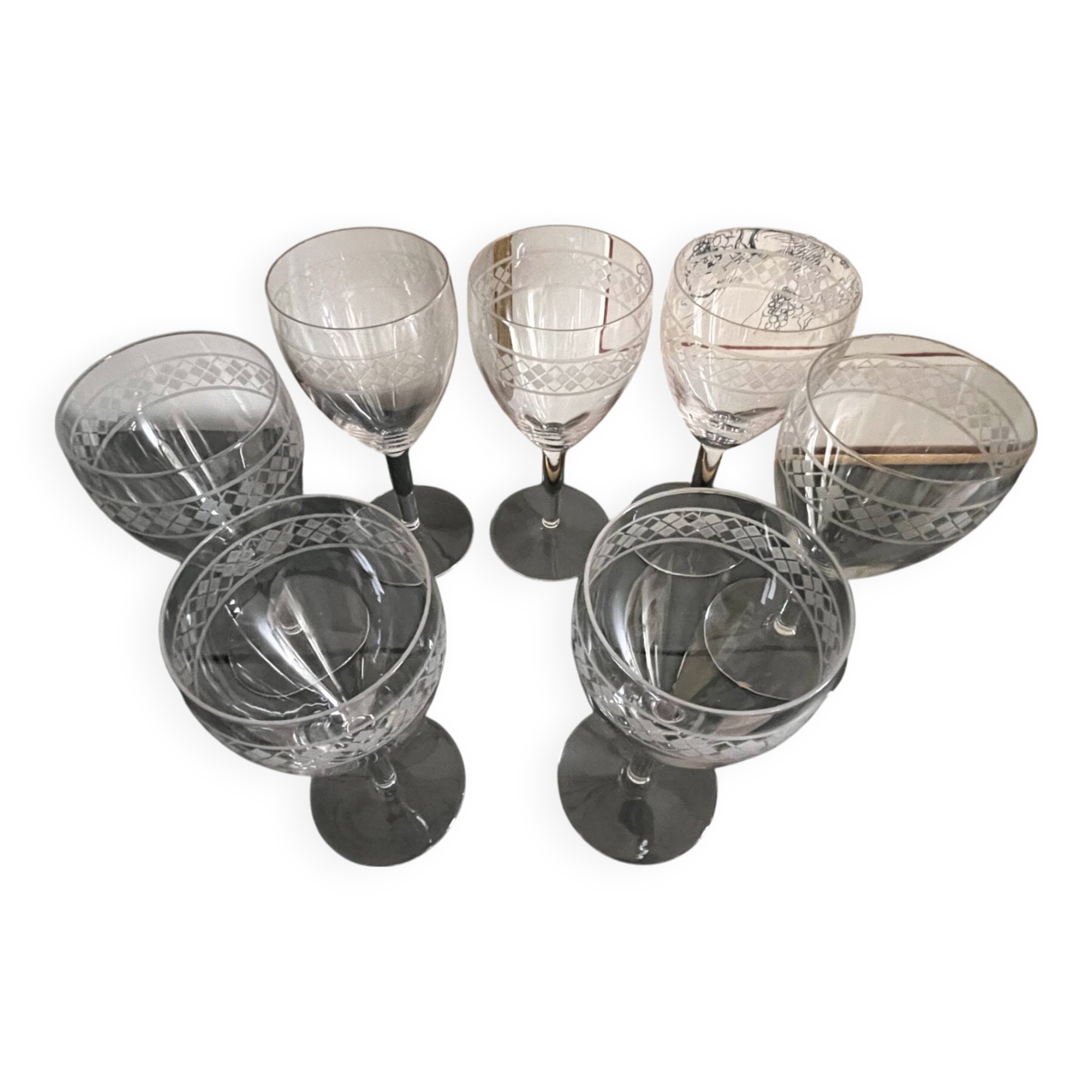 Large crystal glasses