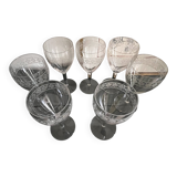 Large crystal glasses