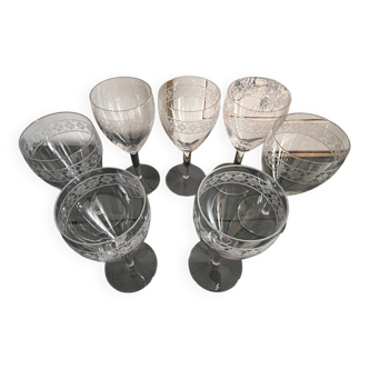 Large crystal glasses