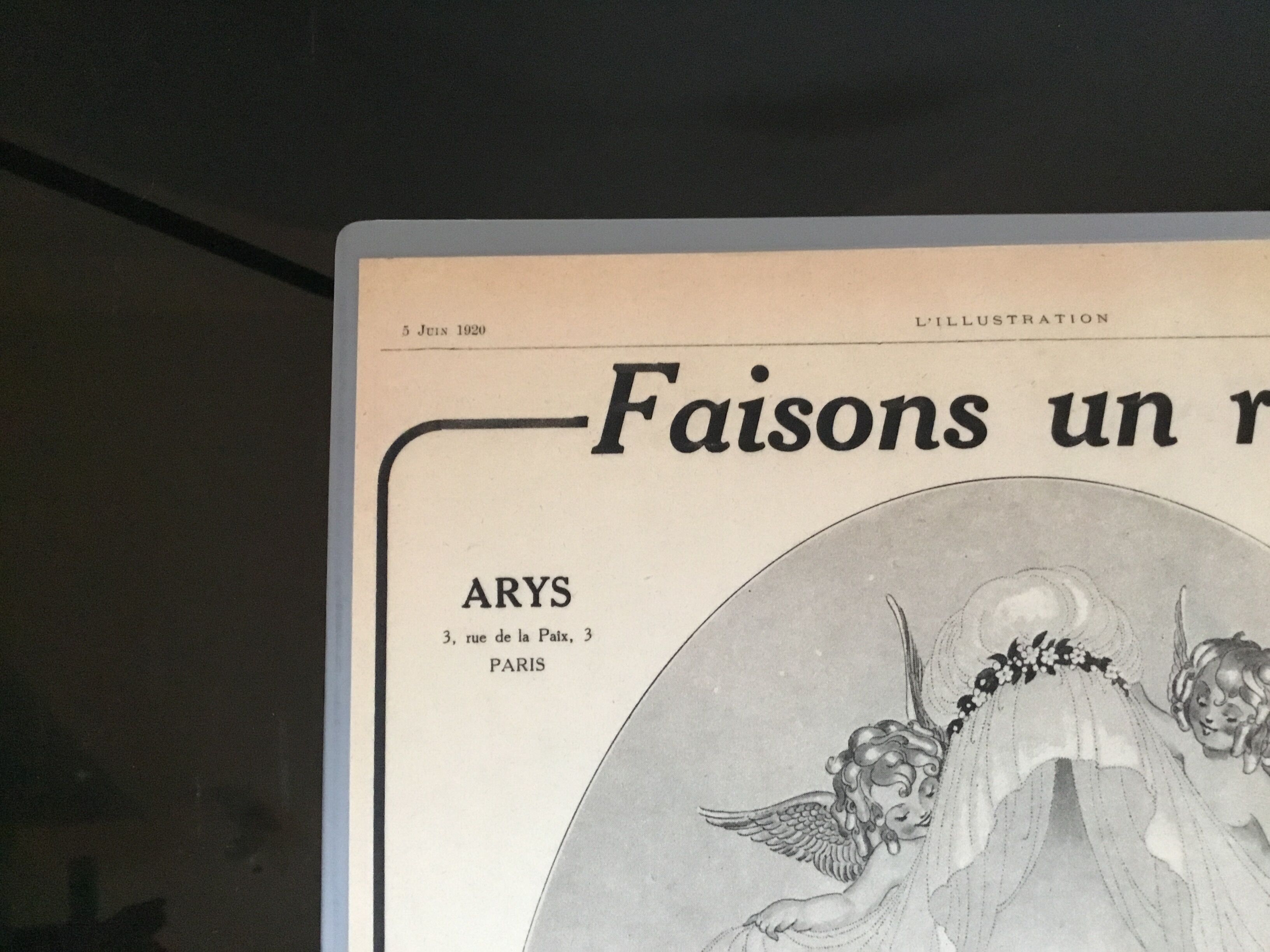 Vintage advertising to frame arys