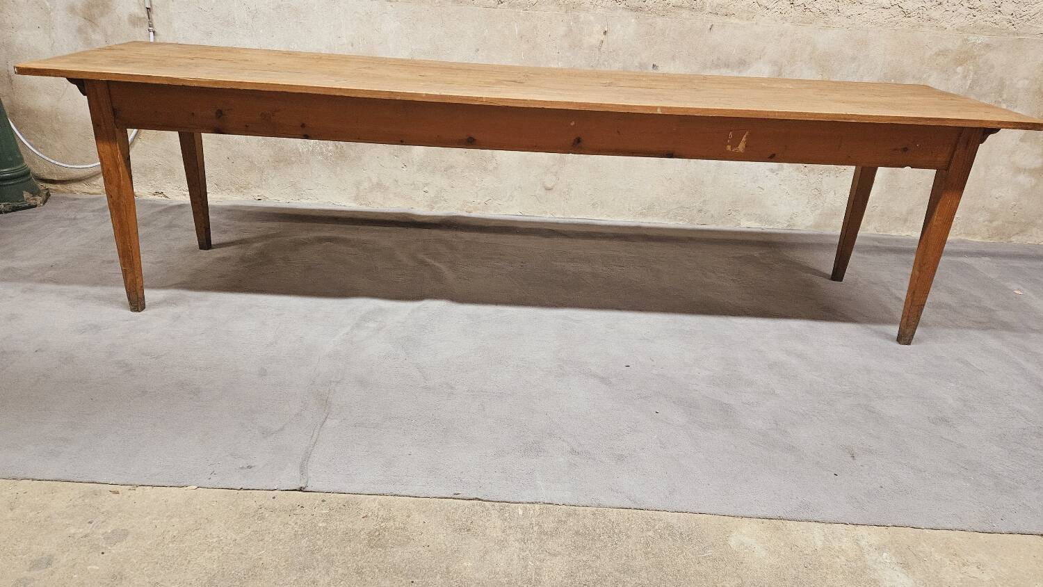 Large fir farmhouse table, 1960s