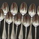 Set of 10 teaspoons in silver metal argit