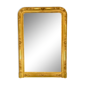 Miroir 136x94 cm époque XIXè doré à la feuille d’or