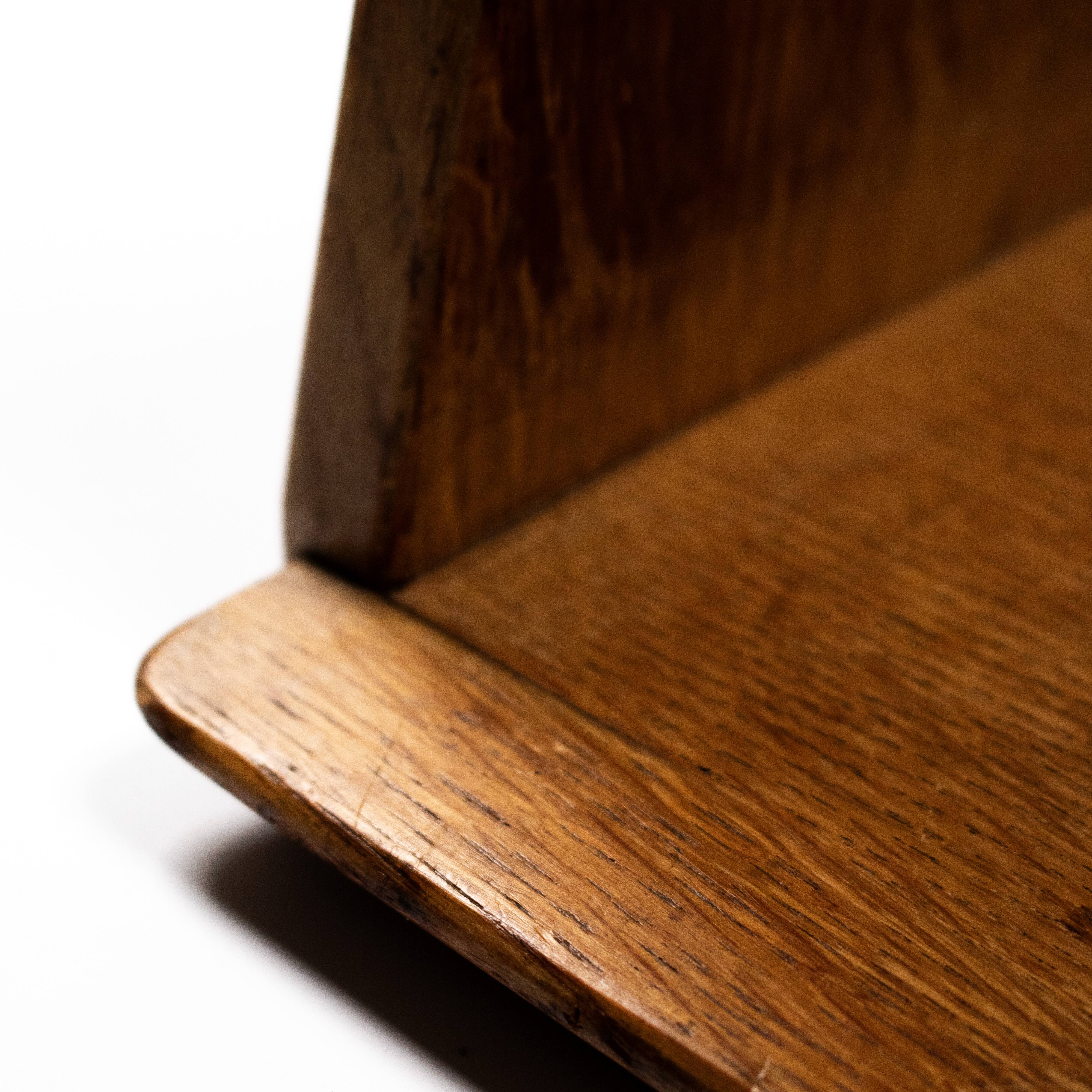 Set of 5 oak wall shelves Marcel Gascoin 50s reconstruction