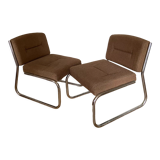 Pair of vintage chrome heaters 60s design