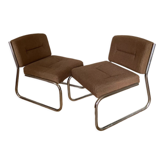 Pair of vintage chrome heaters 60s design