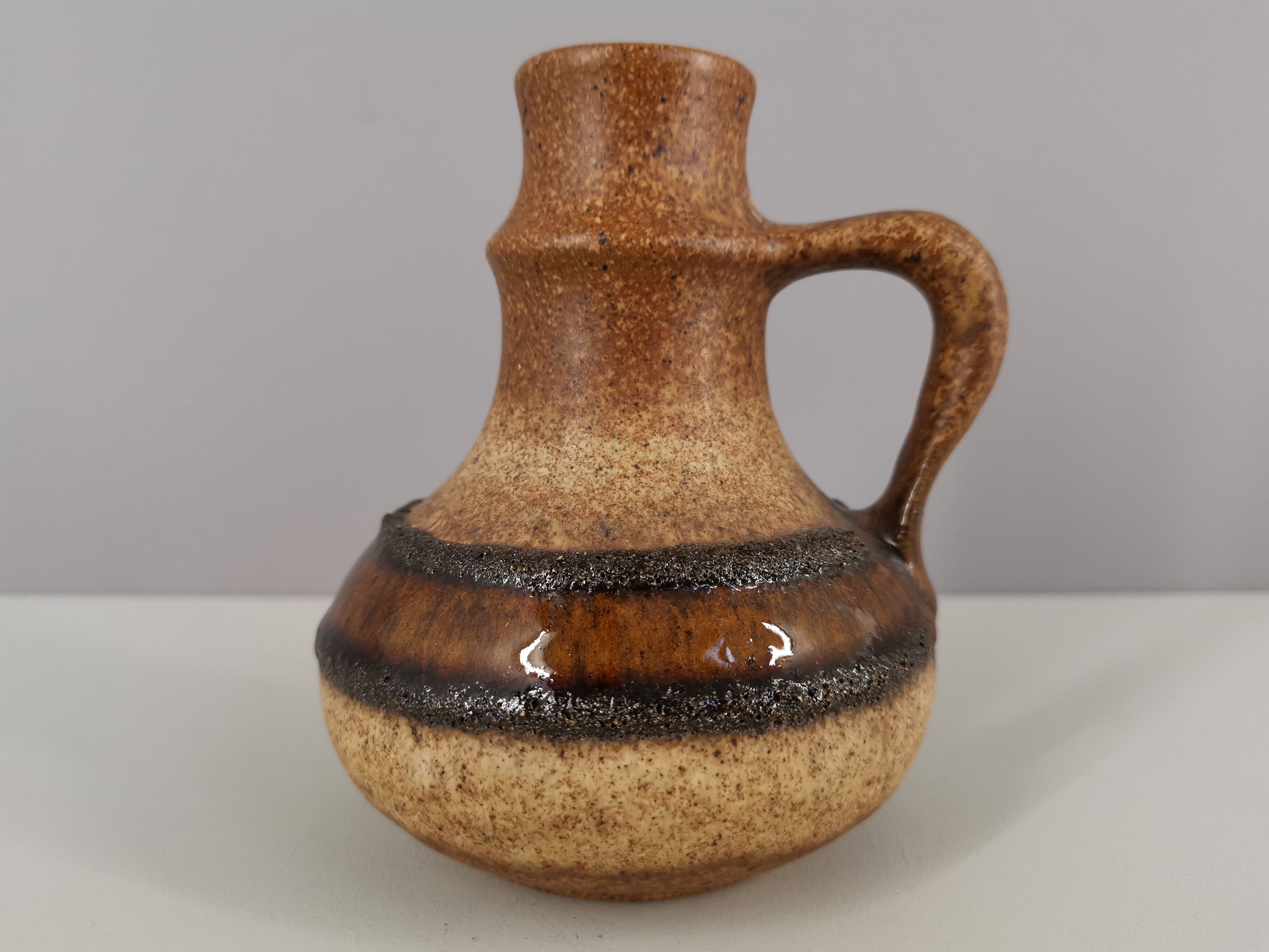 French soliflore vase in enamelled sandstone, 50