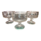 Set of 3 vintage glass dessert bowls - Iconic retro model from Italy