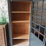 Vintage wooden wardrobe in deep blue