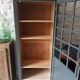 Vintage wooden wardrobe in deep blue