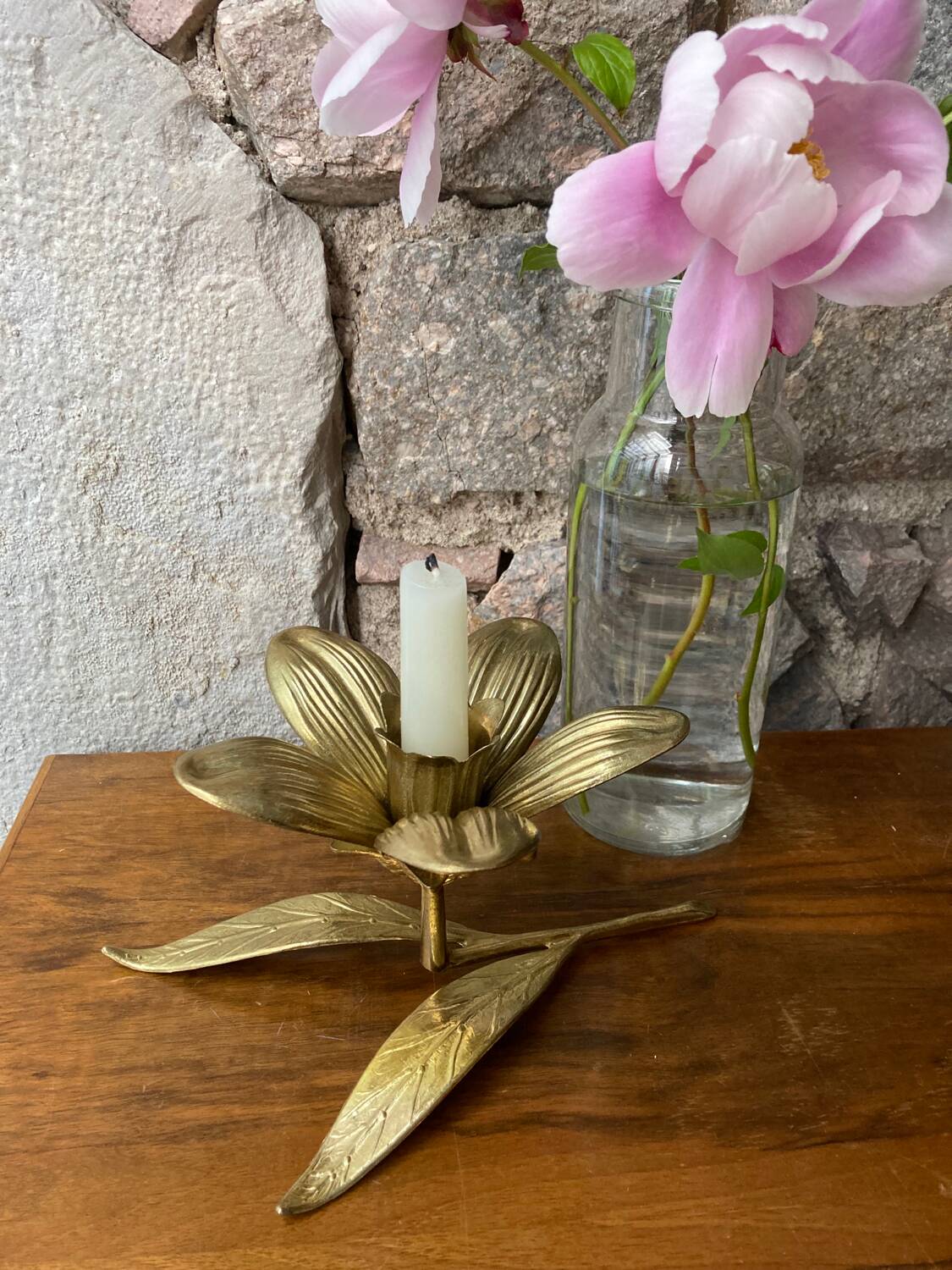Vintage flower ashtray candle holder