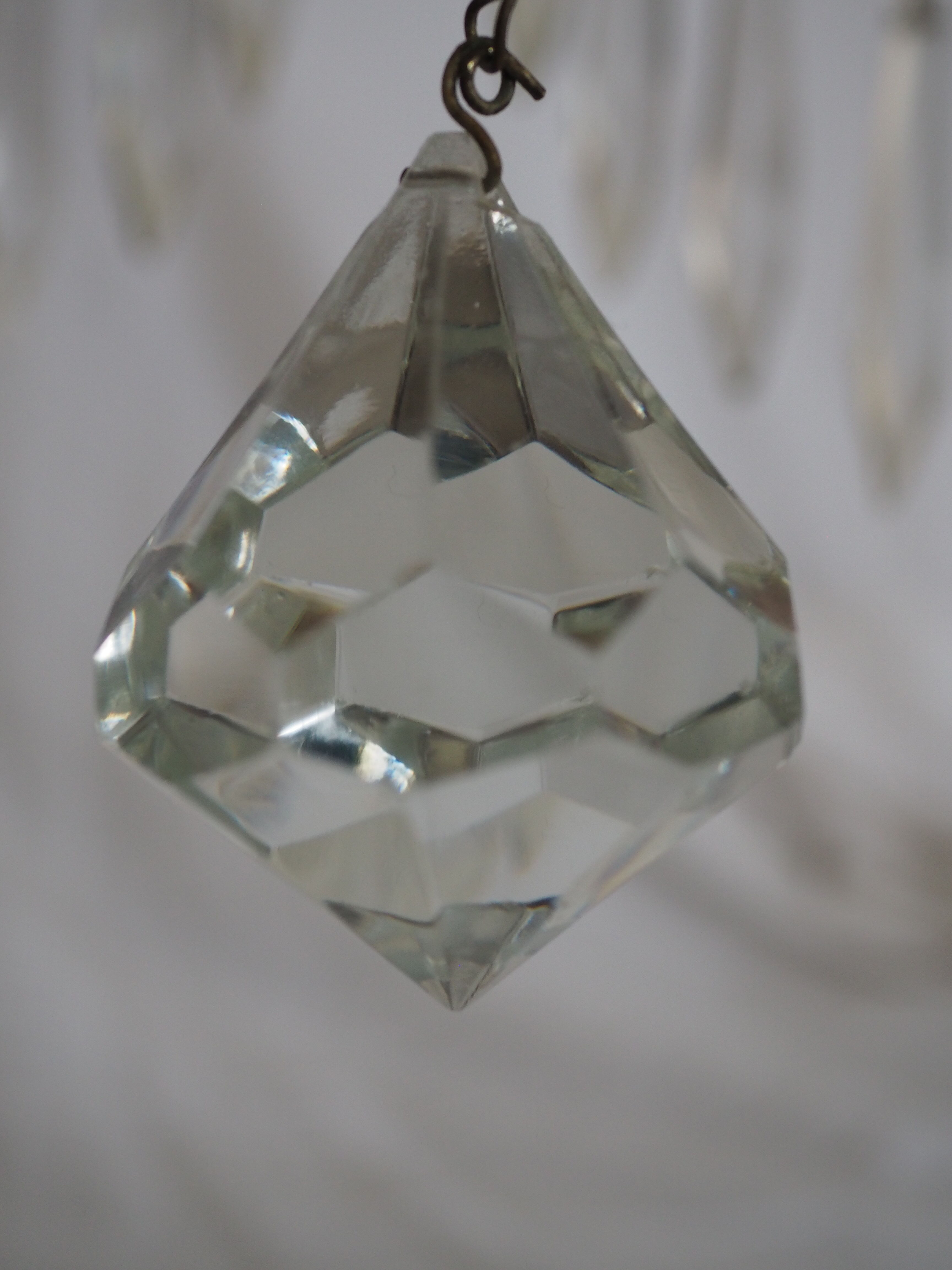 Napoleon III chandelier with crystal pendants, signed Portieux 19th century