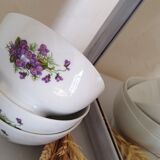 Set of 3 purple bowls