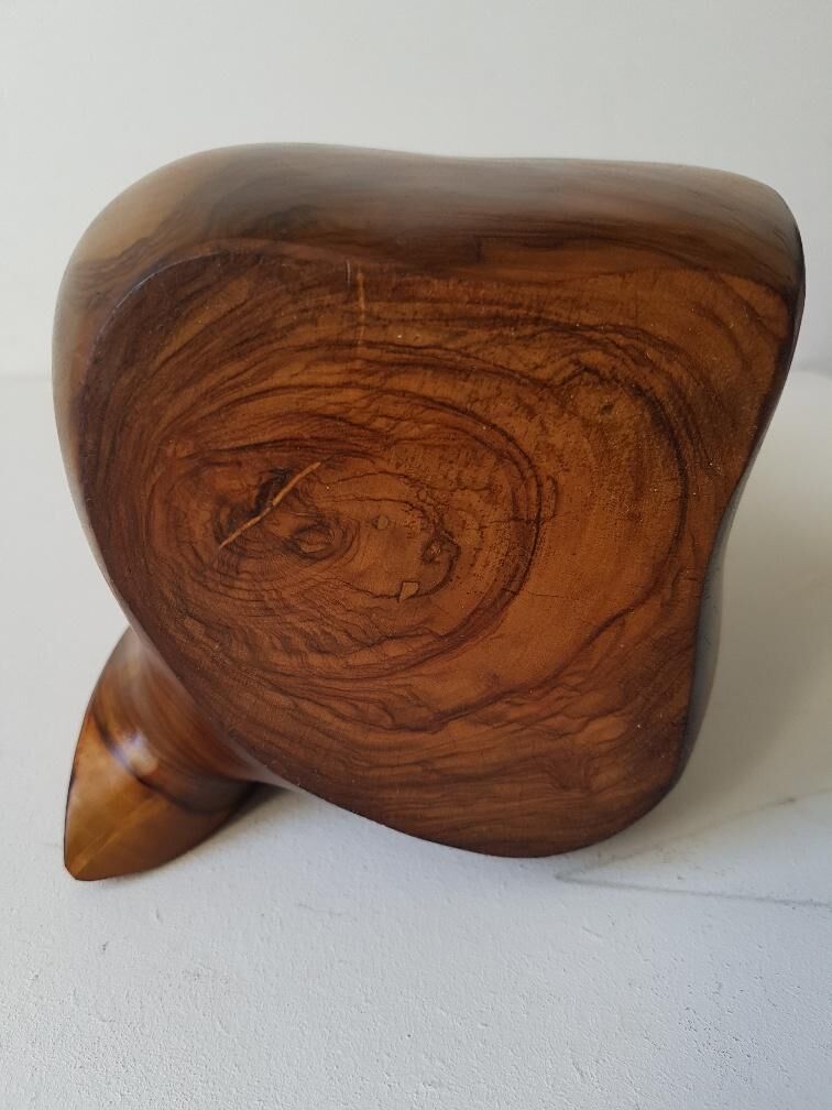 Pitcher in years 50/60 olive wood