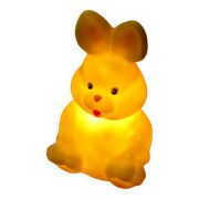 Yellow rabbit table lamp, vintage design 1980s