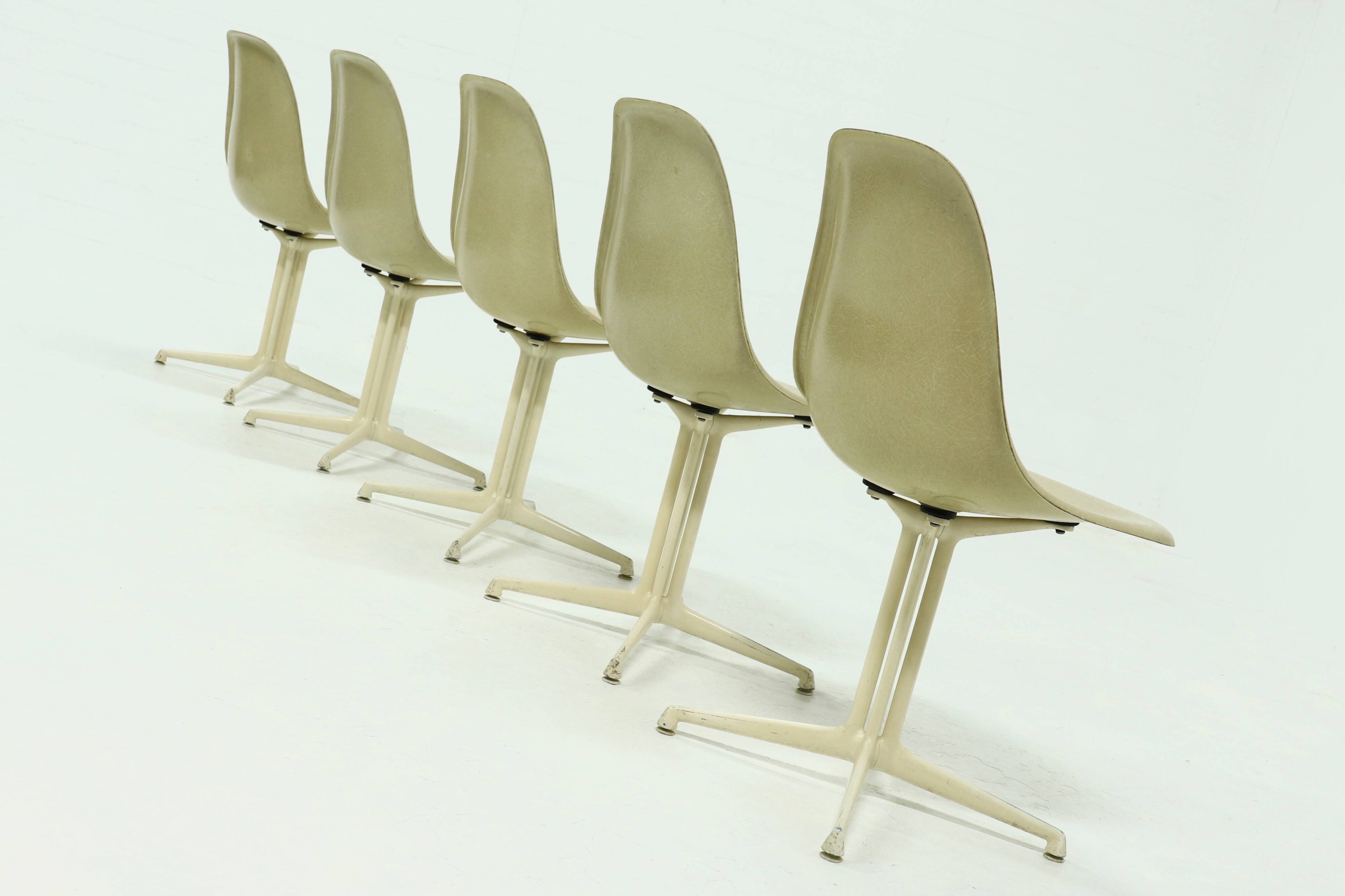 Set of 5 La Fonda Dining Chairs by Charles & Ray Eames for Vitra Herman Mil