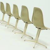 Set of 5 La Fonda Dining Chairs by Charles & Ray Eames for Vitra Herman Mil