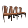 SET 4pcs Vintage Dining Chair TON Mid Century 60s Wood Czechoslovakia.