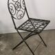 Garden chairs and armchairs (series of 4) vintage 1980 in wrought iron